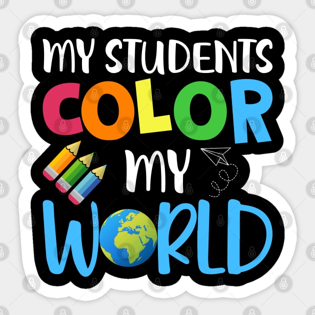 My Students Color My World Sticker by busines_night